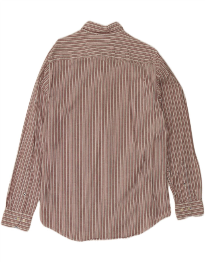 Tommy Hilfiger Mens Shirt Large Red Striped Cotton