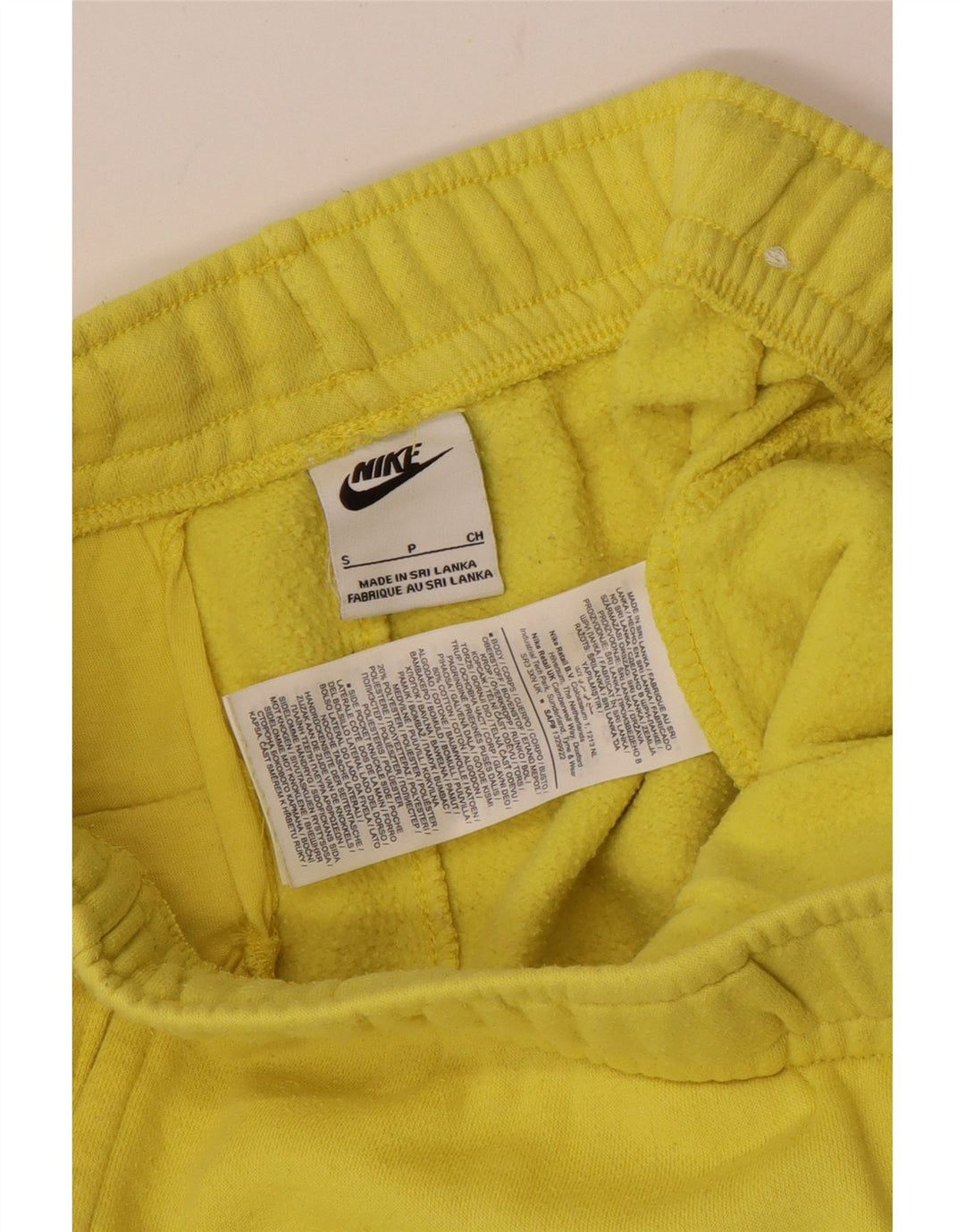 Nike Mens Tracksuit Trousers Joggers Small  Yellow Cotton
