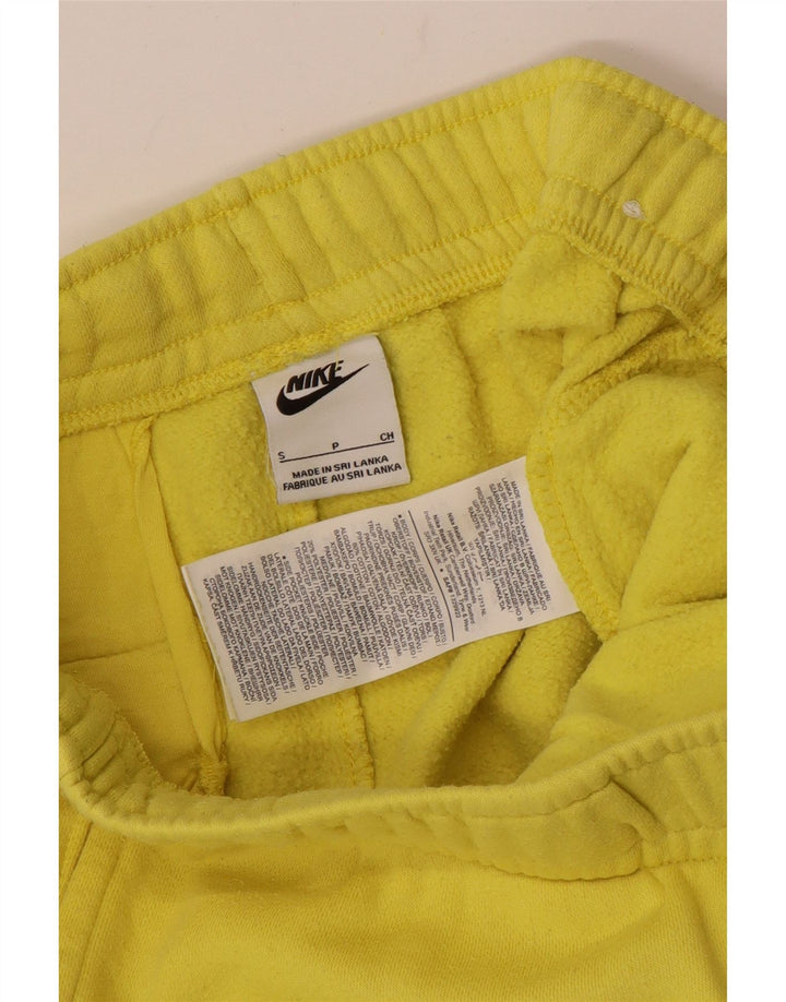 Nike Mens Tracksuit Trousers Joggers Small  Yellow Cotton