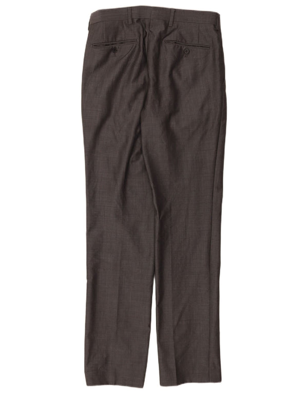 Marks & Spencer Mens Autograph Straight Suit Trousers W30 L33 Grey Wool