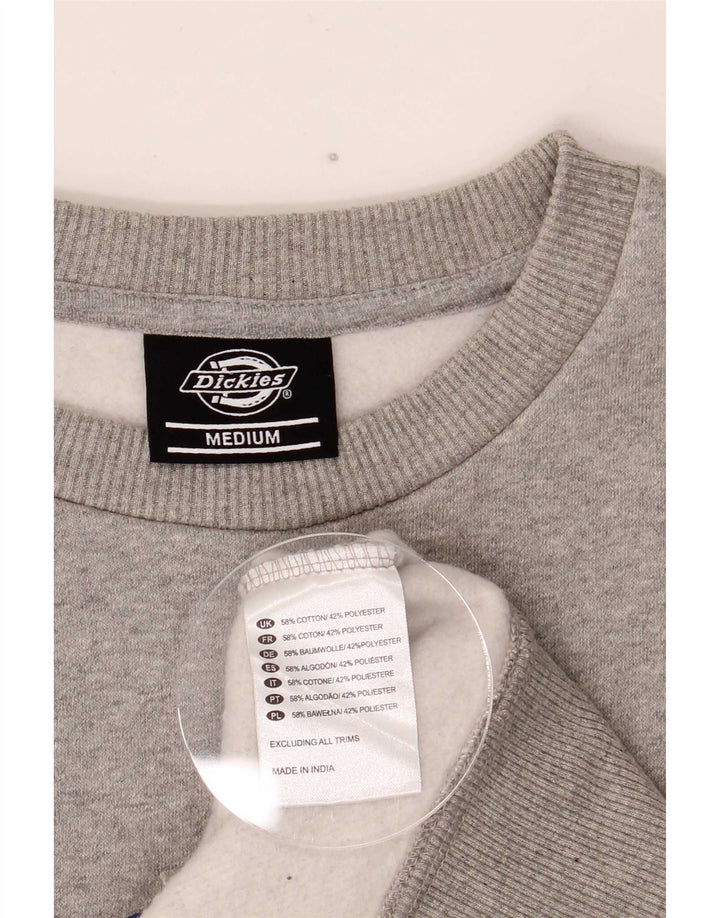 Dickies Mens Graphic Sweatshirt Jumper Medium Grey Flecked Cotton