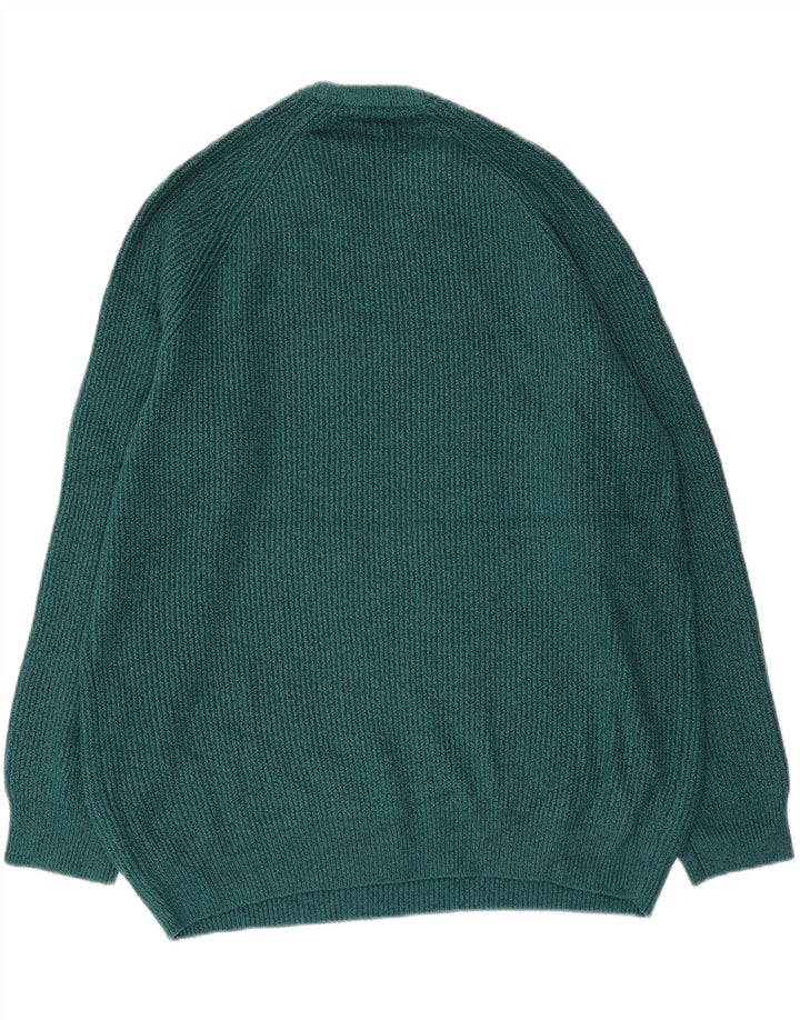 Marks & Spencer Mens Crew Neck Jumper Sweater 2XL Green Polyamide
