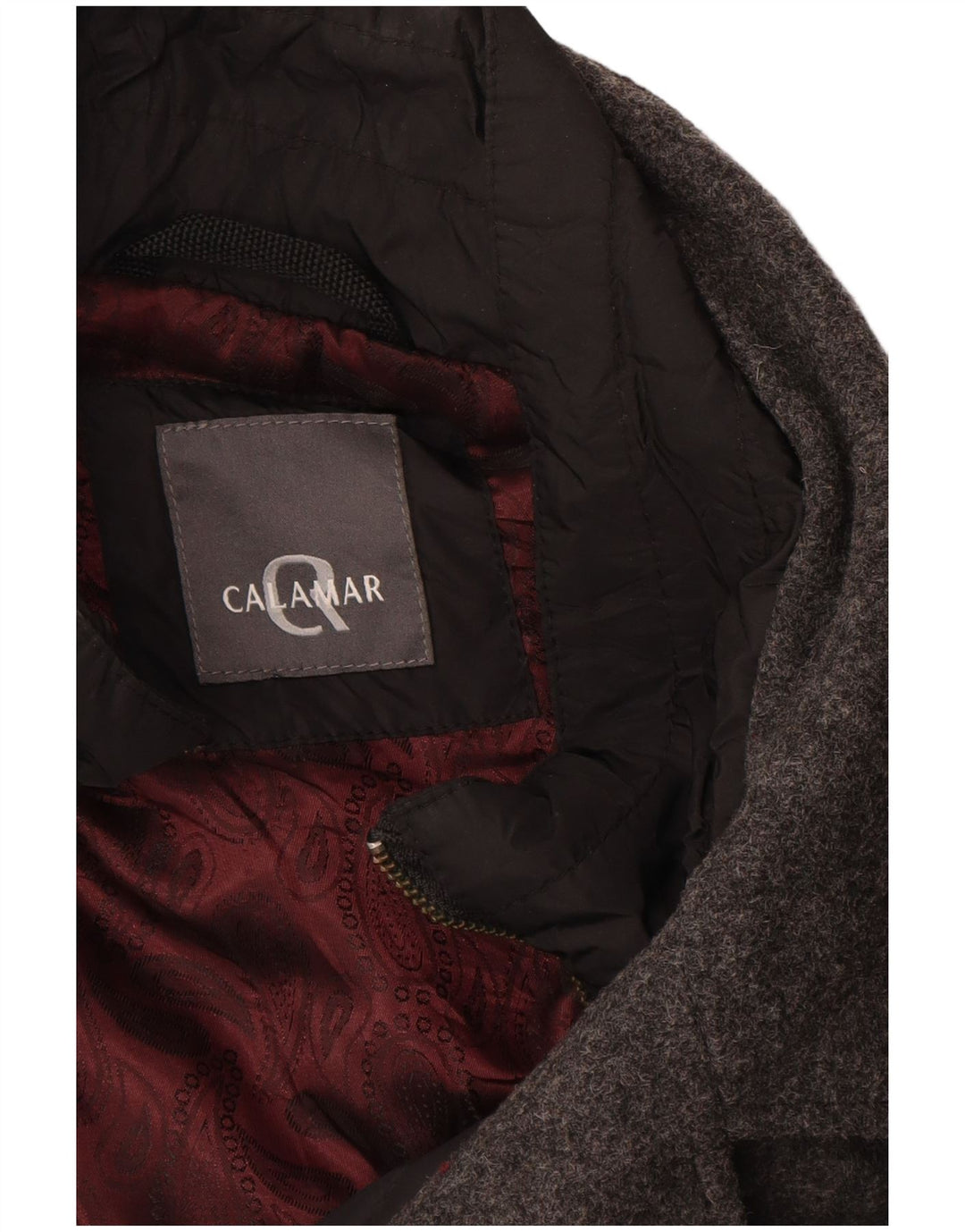 CALAMAR Mens Utility Jacket IT 56 3XL Grey Wool