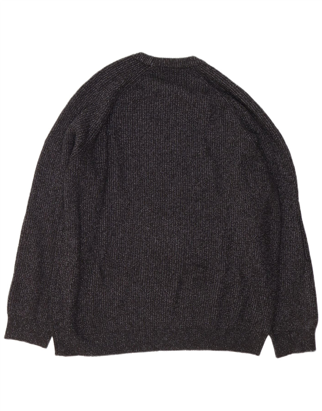 Marks & Spencer Mens Crew Neck Jumper Sweater 2XL Black Flecked Polyamide