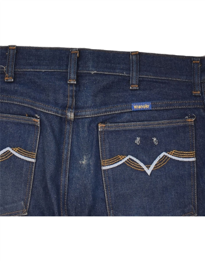 WRANGLER Mens Straight Jeans W33 L29 Navy Blue Cotton | Vintage Wrangler | Thrift | Second-Hand Wrangler | Used Clothing | Messina Hembry 