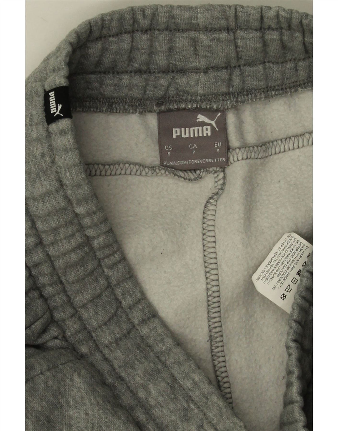 Puma Mens Tracksuit Trousers Joggers Small  Grey Flecked Cotton