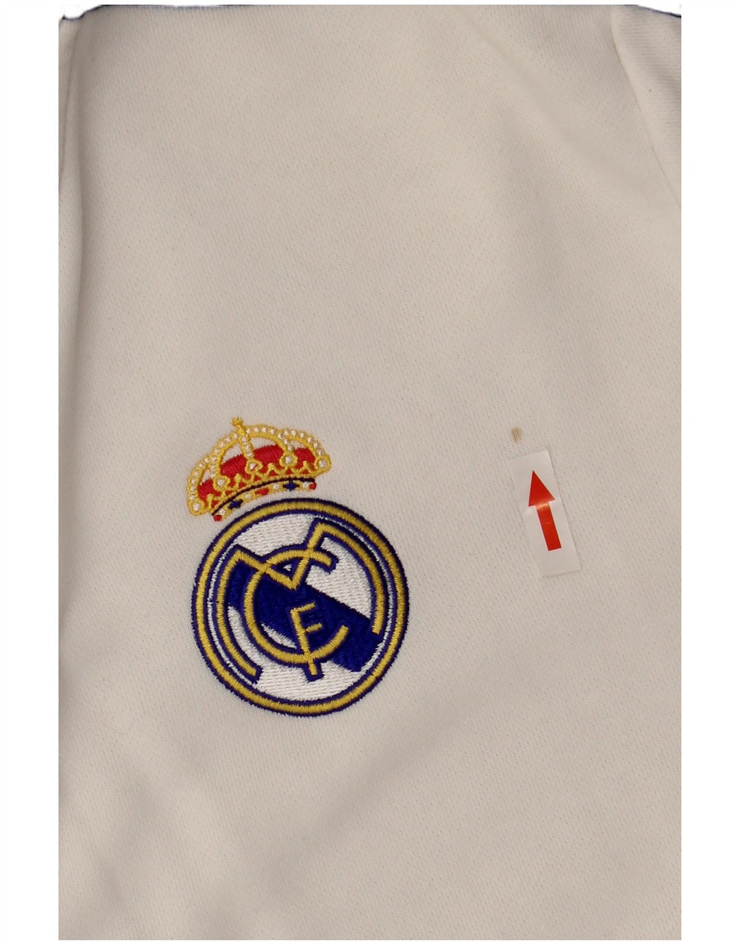 Adidas Mens Real Madrid Zip Hoodie Sweater Medium White Cotton