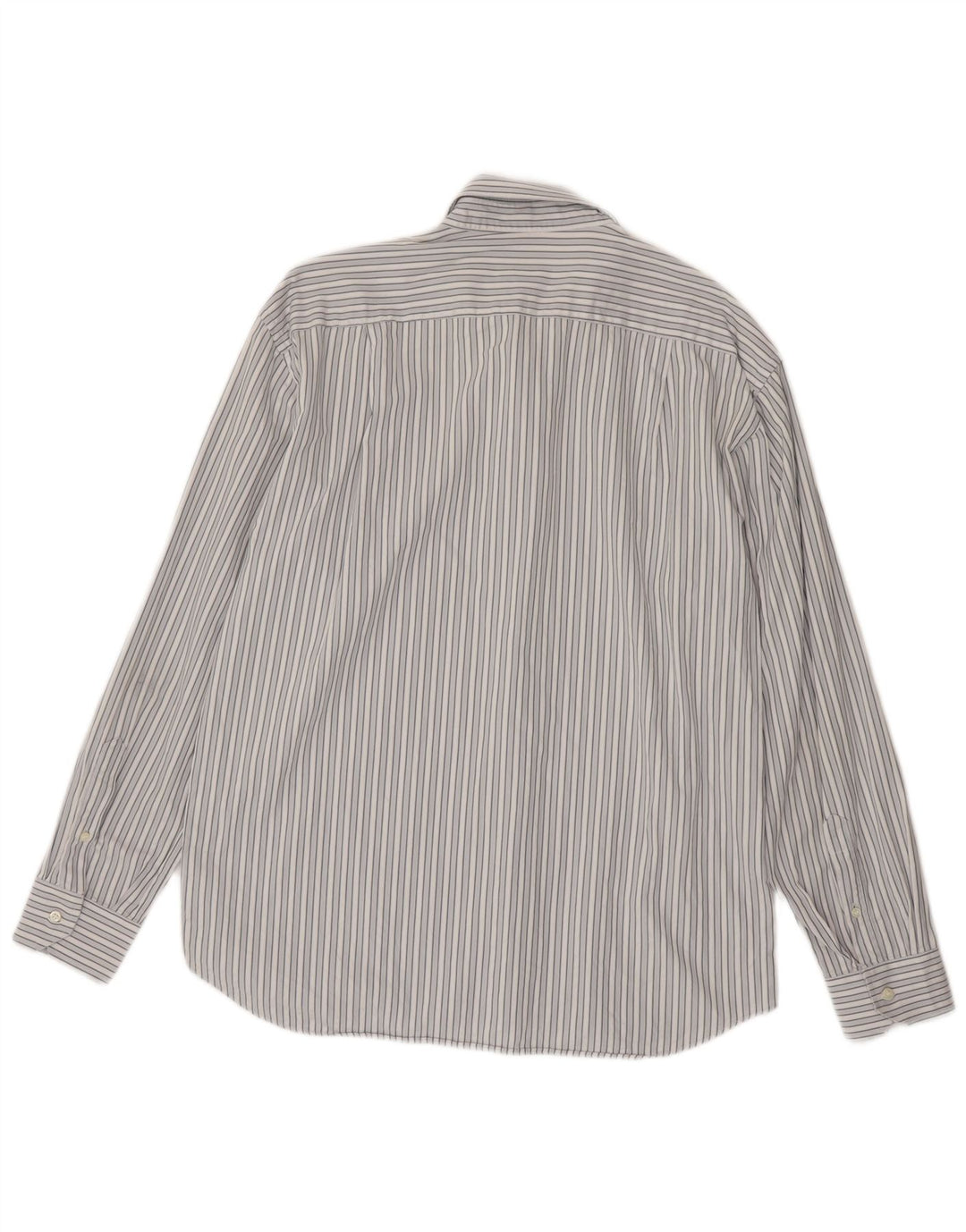 Roccobarocco Mens Shirt Size 43 17 XL Blue Striped