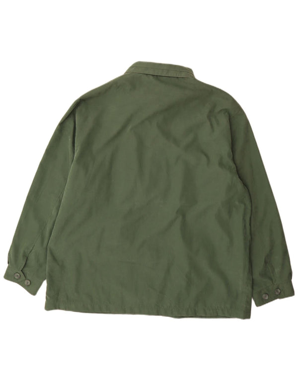 Vintage Mens Utility Jacket UK 50 5XL Green Polyester