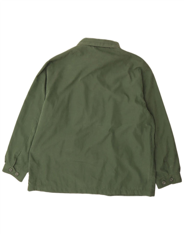 Vintage Mens Utility Jacket UK 50 5XL Green Polyester