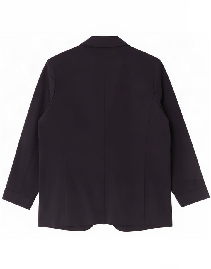 Marks & Spencer Womens 3/4 Sleeve Open Blazer Jacket UK 16 Large Navy Blue