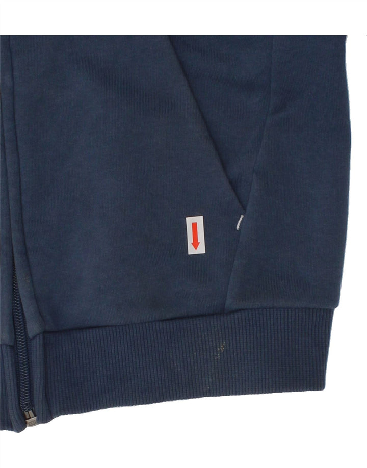PUMA Boys Graphic Zip Hoodie Sweater 9-10 Years Navy Blue Vintage Puma and Second-Hand Puma from Messina Hembry 