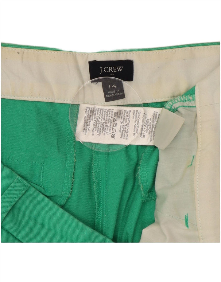 J. CREW Womens Chino Shorts US 14 XL W36 Green Cotton