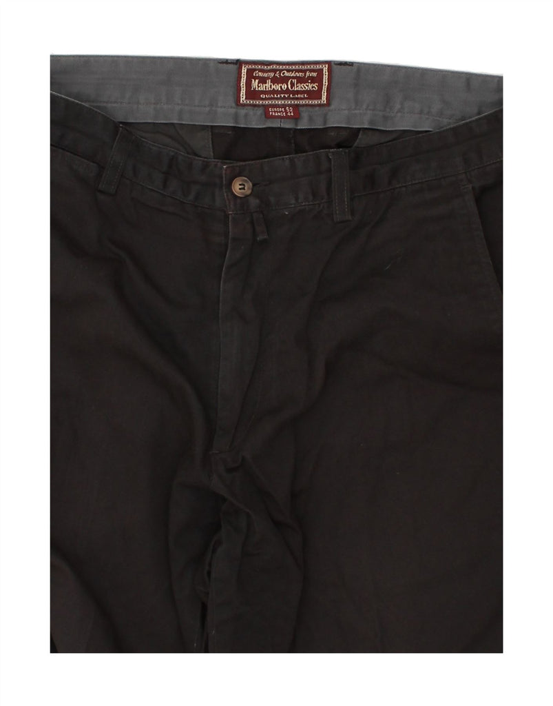 MARLBORO CLASSICS Mens Slim Chino Trousers EU 52 XL W38 L31 Black Cotton | Vintage Marlboro Classics | Thrift | Second-Hand Marlboro Classics | Used Clothing | Messina Hembry 