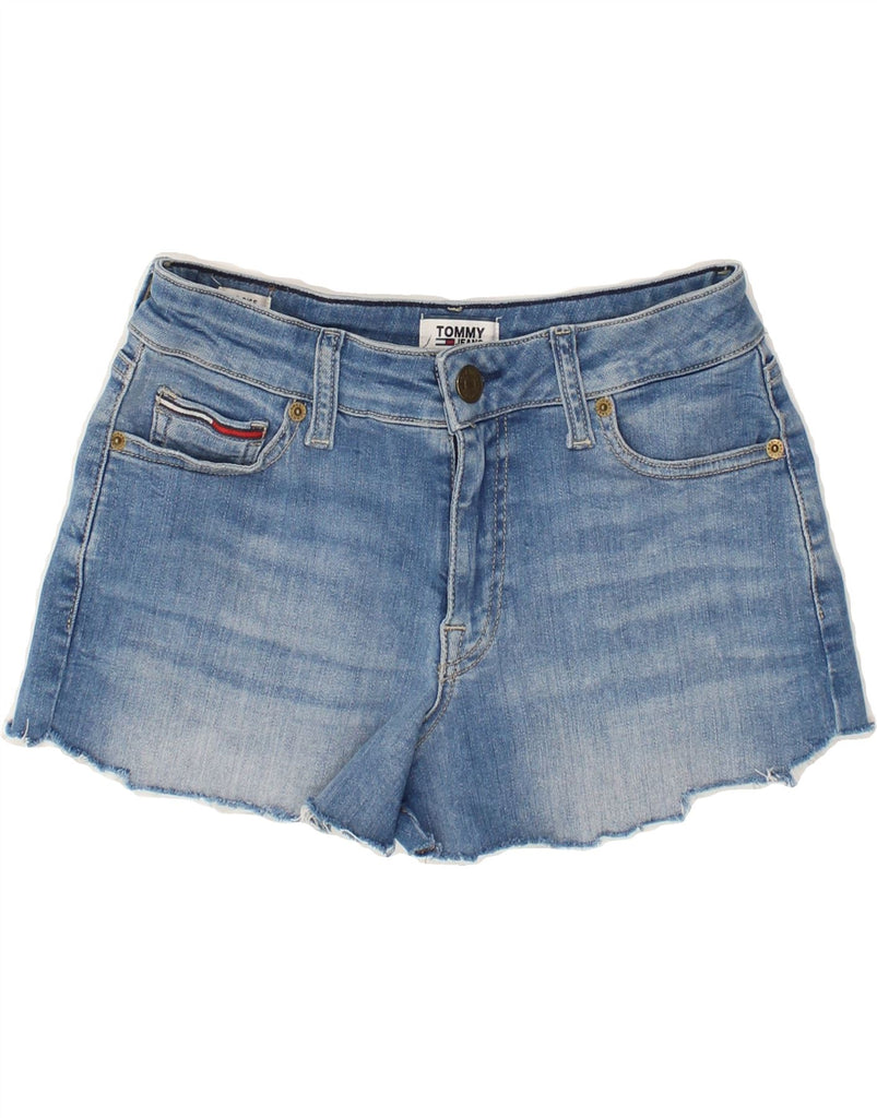 TOMMY HILFIGER Womens Mid Rise Denim Shorts W26 Small Blue | Vintage Tommy Hilfiger | Thrift | Second-Hand Tommy Hilfiger | Used Clothing | Messina Hembry 