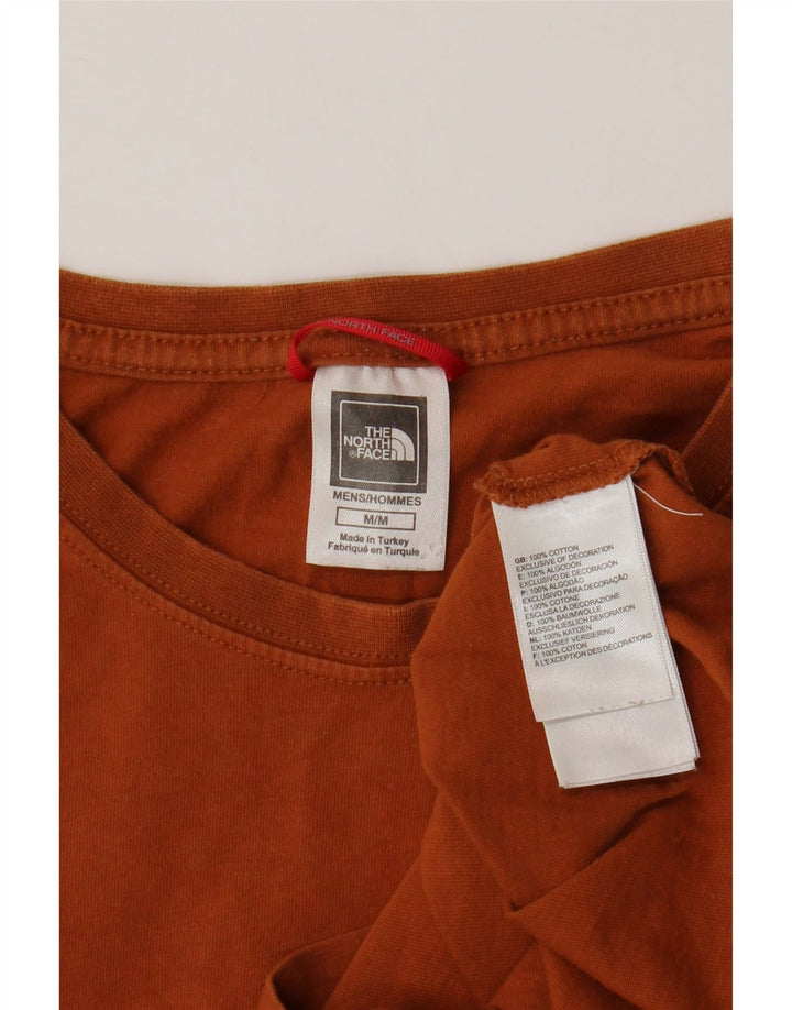 The North Face Mens Graphic T-Shirt Top Medium Orange Cotton