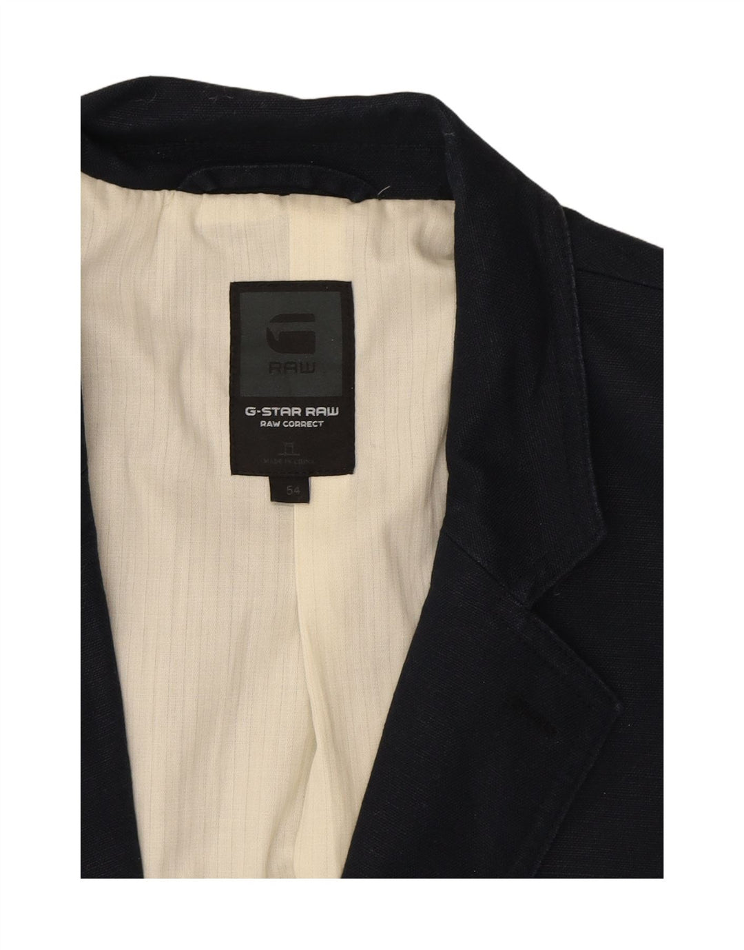 G-STAR Mens 2 Button Blazer Jacket IT 54 2XL Navy Blue