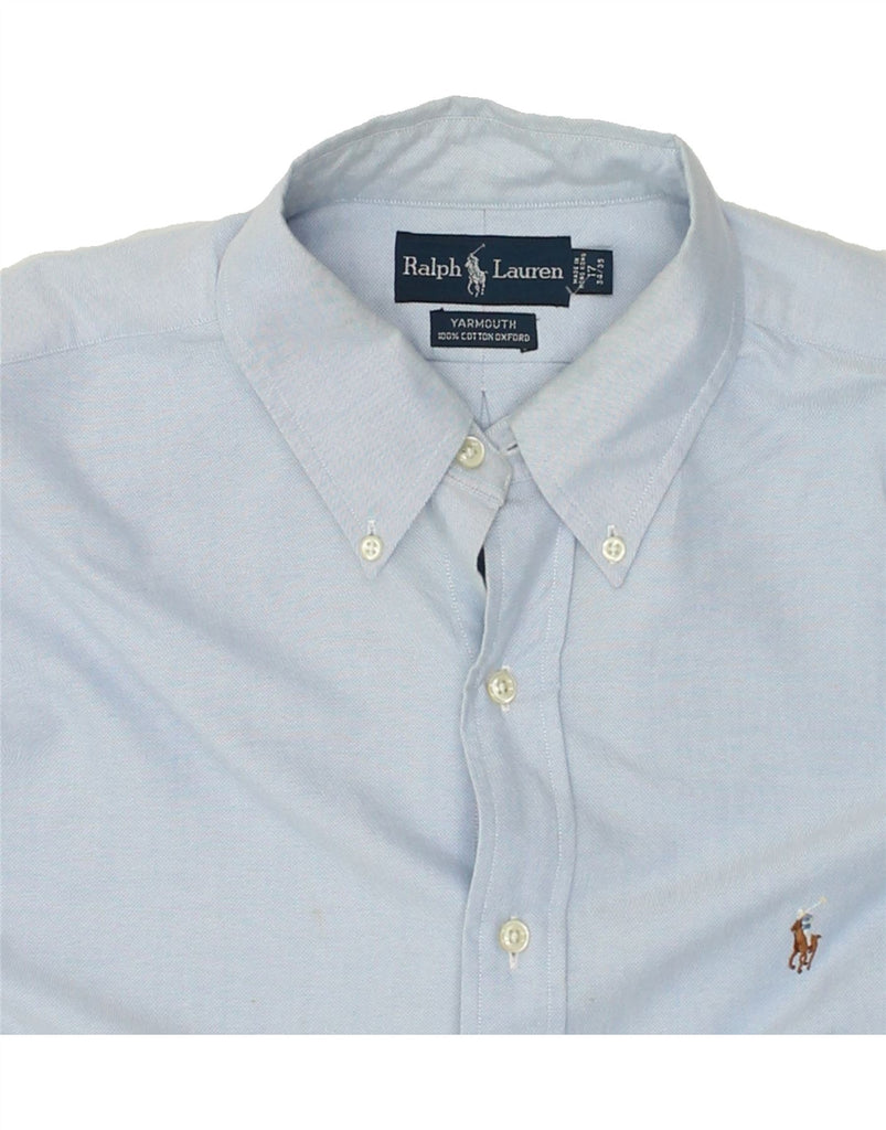 RALPH LAUREN Mens Yarmouth Loose Fit Shirt Size 17 XL Blue Cotton | Vintage Ralph Lauren | Thrift | Second-Hand Ralph Lauren | Used Clothing | Messina Hembry 