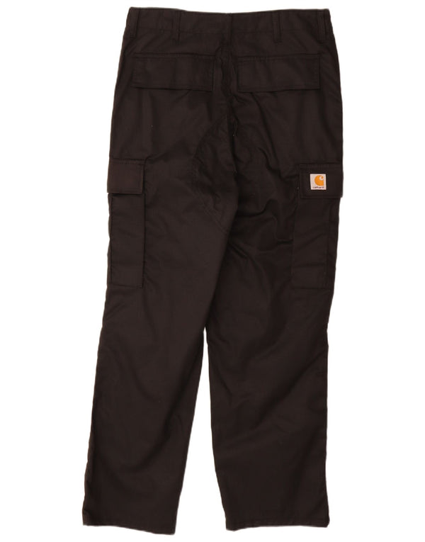 Carhartt Mens Straight Cargo Trousers W32 L29 Black Cotton