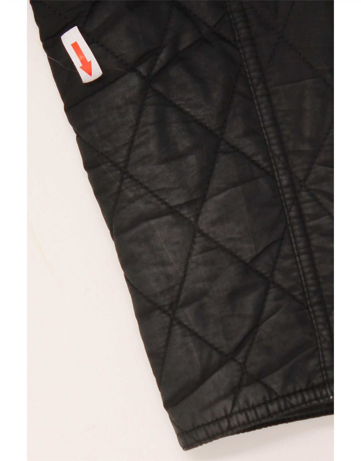 Barbour Womens Hooded Quilted Parka Jacket UK 12 Medium Black
