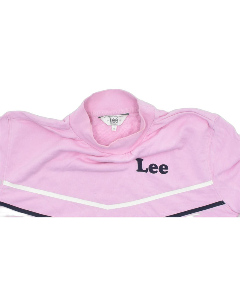 LEE Womens Sweatshirt Jumper UK 6 XS Pink Cotton | Vintage | Thrift | Second-Hand | Used Clothing | Messina Hembry 