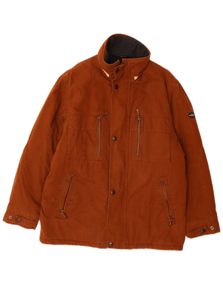 Navigare Mens Utility Jacket UK 38 Medium Brown Cotton