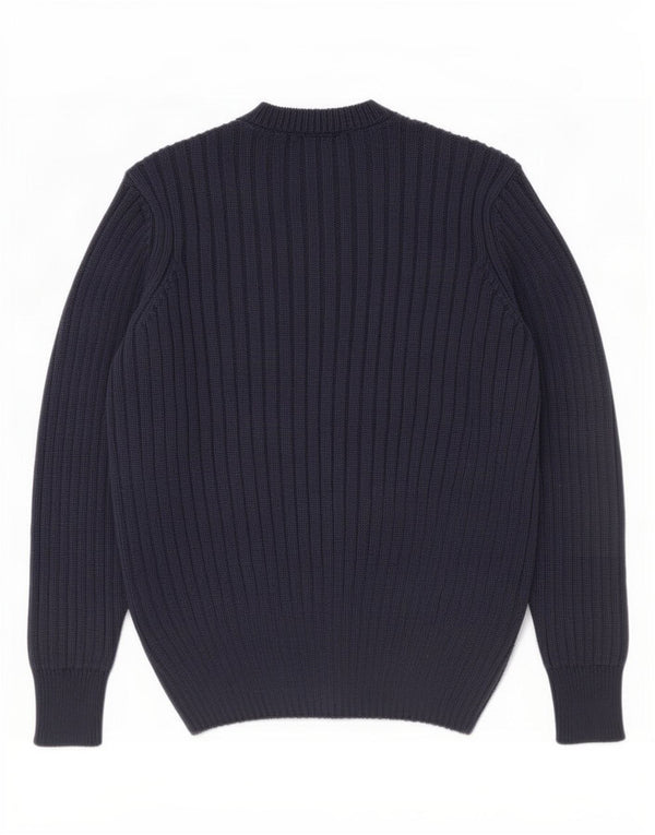 Marks & Spencer Womens Crew Neck Jumper Sweater UK 12 Medium Navy Blue