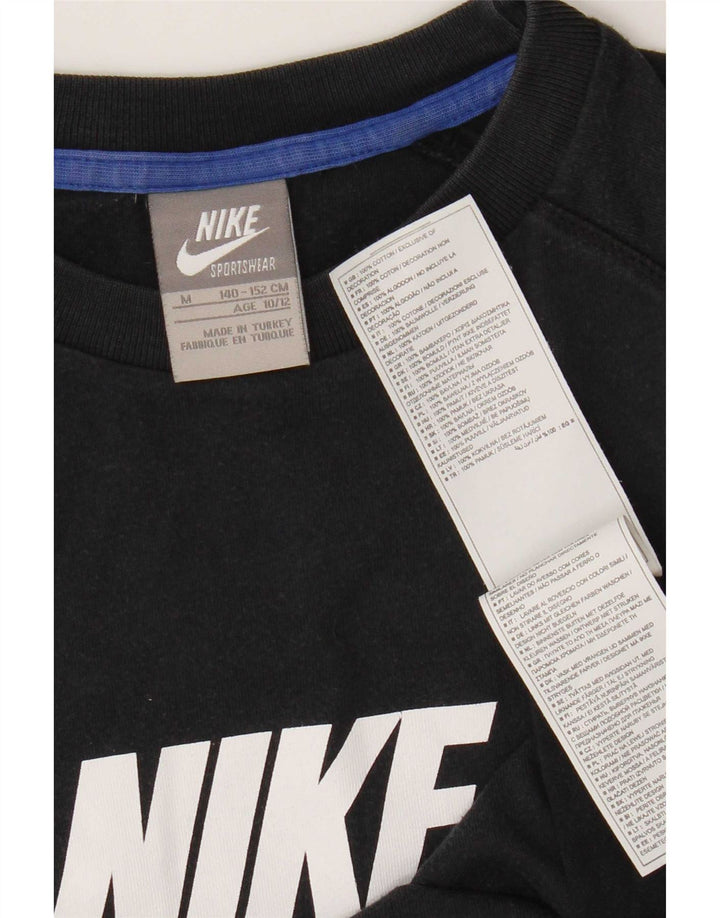 Nike Boys Graphic T-Shirt Top 10-11 Years Medium Navy Blue Cotton