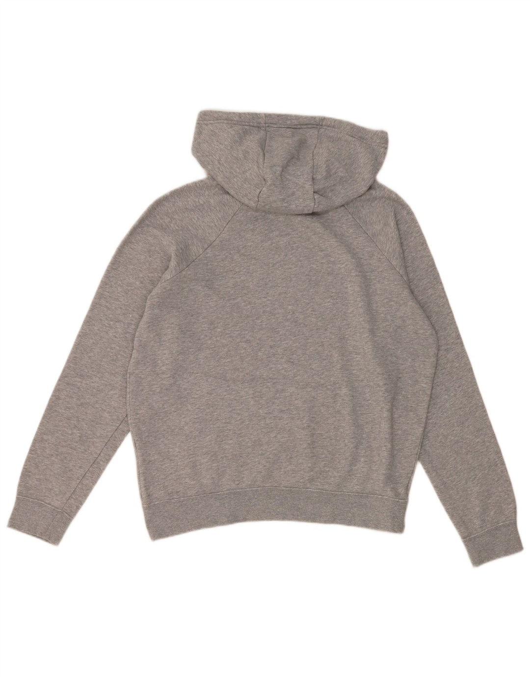 Nike Womens Hoodie Jumper UK 14 Medium Grey Cotton