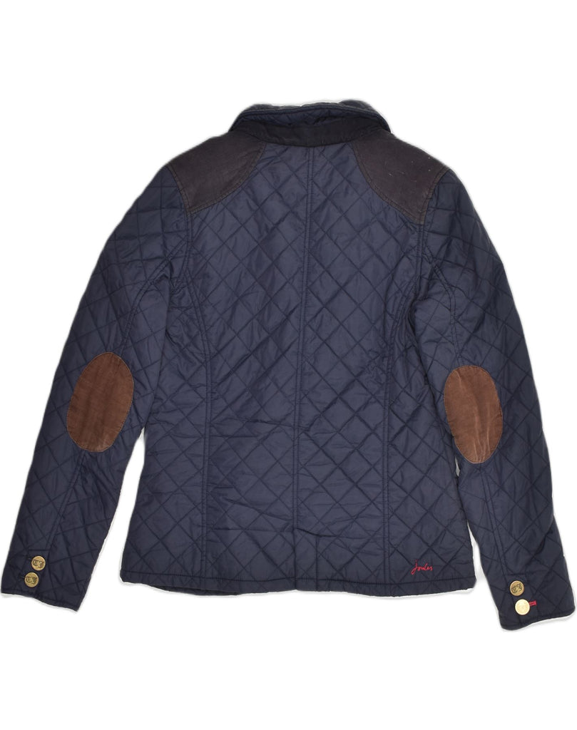 JOULES Womens Quilted Jacket UK 12 Medium  Navy Blue Polyester | Vintage Joules | Thrift | Second-Hand Joules | Used Clothing | Messina Hembry 