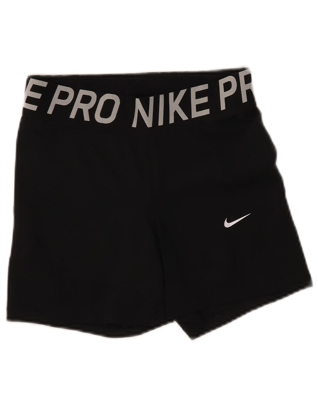 Nike Womens Dri Fit Graphic Sport Shorts UK 12 Medium Black Polyester