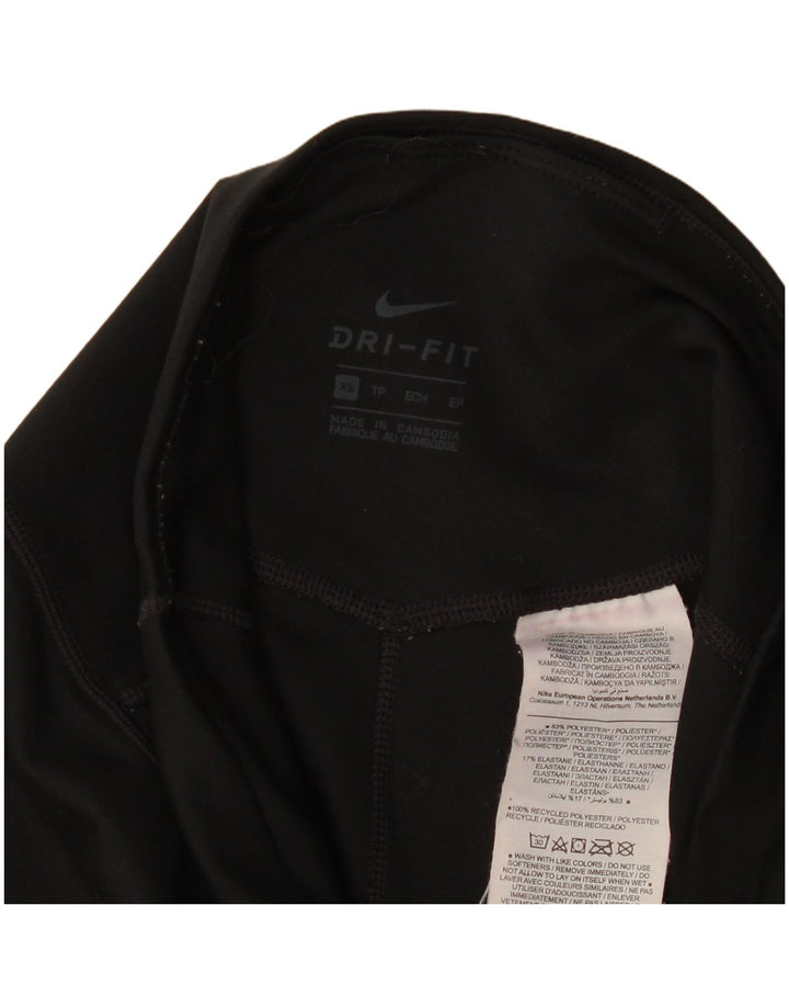 Nike Womens Dri Fit Capri Leggings UK 6 XS  Black Polyester