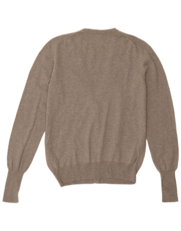 Fred Perry Womens Cardigan Sweater UK 20 2XL Grey Wool