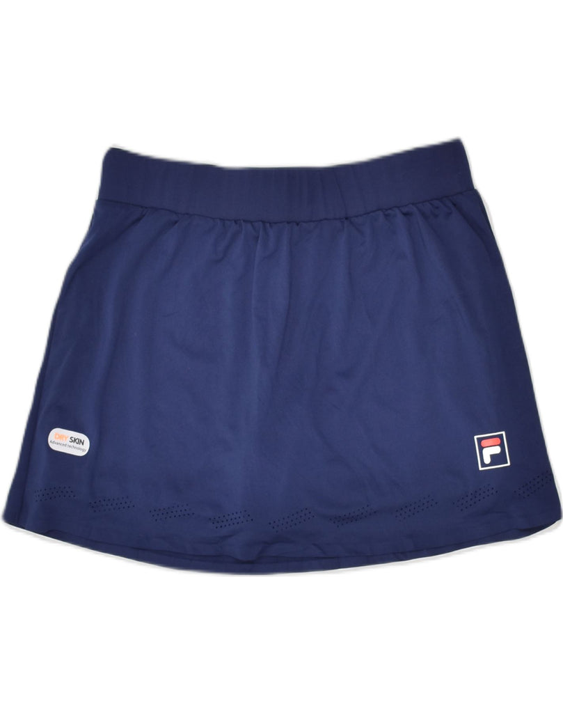 FILA Womens Skort UK 12 Medium Navy Blue Polyester | Vintage Fila | Thrift | Second-Hand Fila | Used Clothing | Messina Hembry 