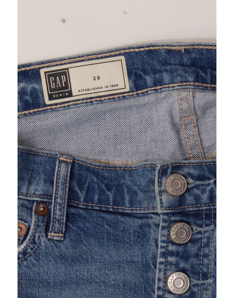 GAP Womens Distressed Denim Skirt W28 Medium Blue Cotton Vintage Gap and Second-Hand Gap from Messina Hembry 