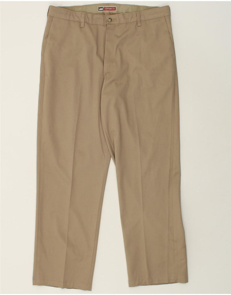 LEE Mens Straight Chino Trousers W36 L32 Beige Cotton | Vintage Lee | Thrift | Second-Hand Lee | Used Clothing | Messina Hembry 