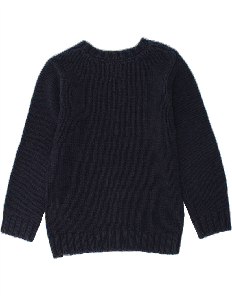 LEVI'S Boys Graphic Crew Neck Jumper Sweater 4-5 Years Navy Blue Cotton | Vintage Levi's | Thrift | Second-Hand Levi's | Used Clothing | Messina Hembry 