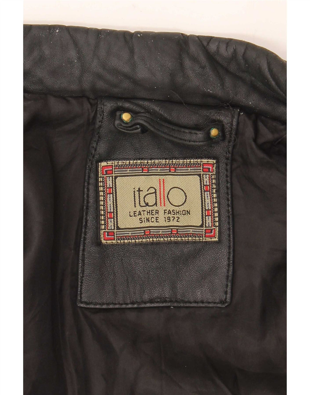 Itallo Mens Leather Jacket UK 40 Large Black
