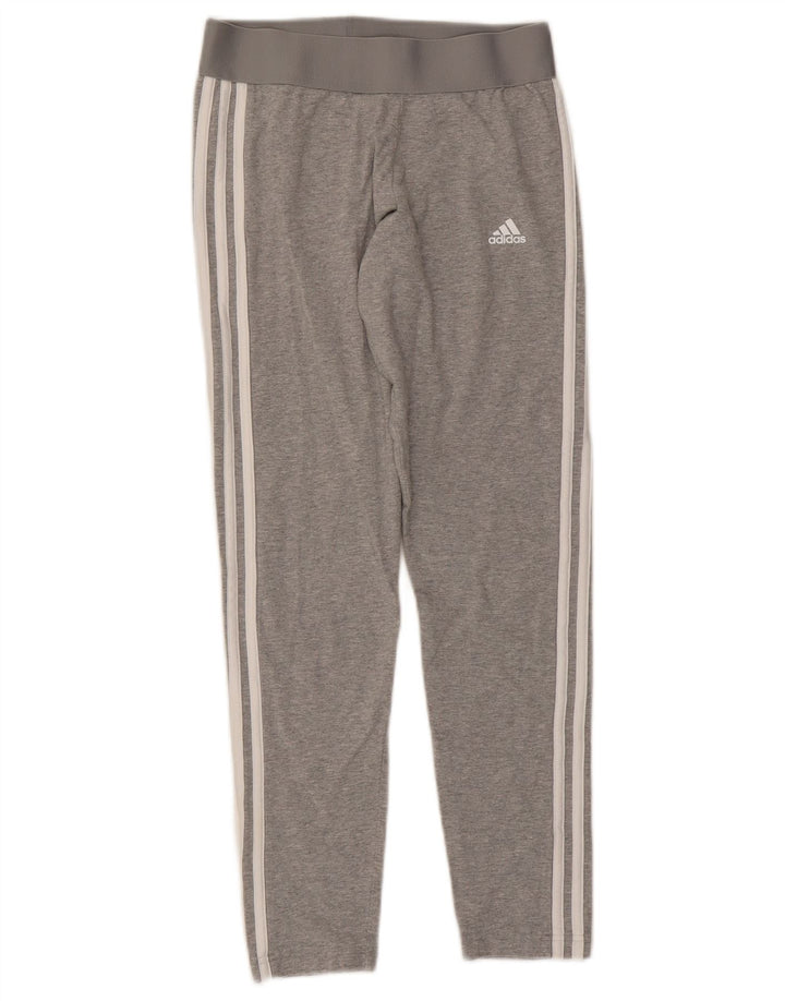 Adidas Womens Leggings UK 12/14 Medium  Grey Cotton