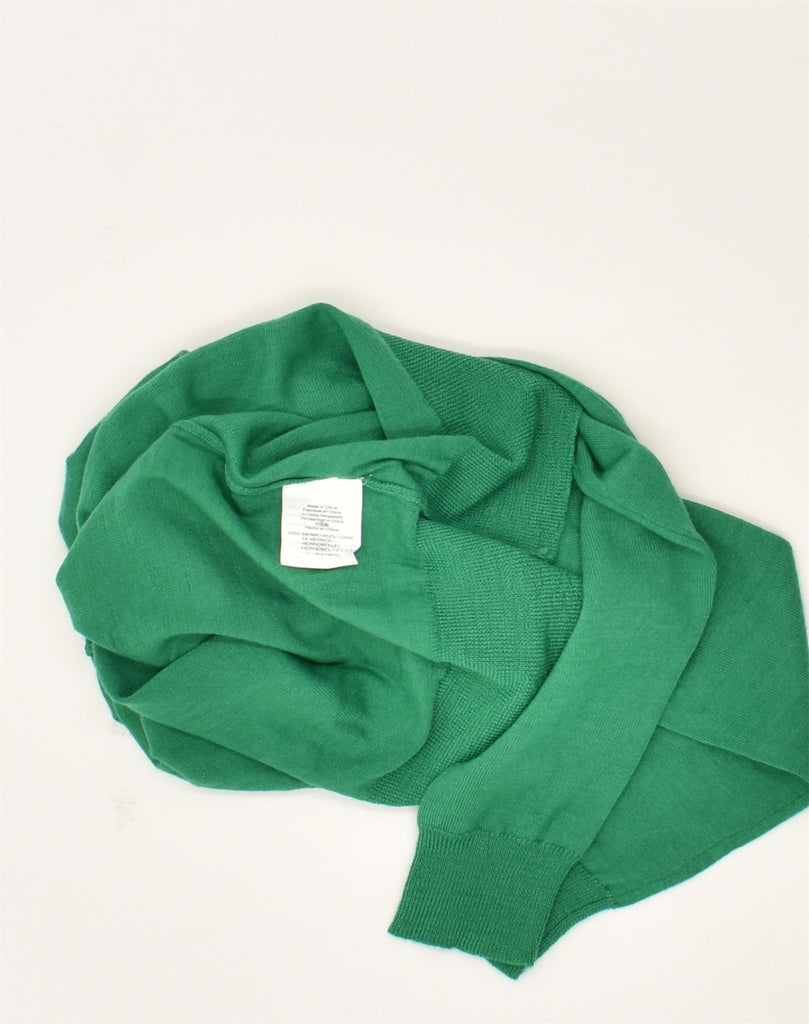 J. CREW Womens Crew Neck Jumper Sweater UK 2 2XS Green Merino Wool | Vintage J. Crew | Thrift | Second-Hand J. Crew | Used Clothing | Messina Hembry 