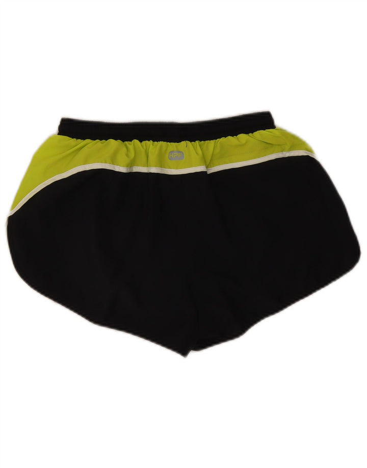 Asics Womens Sport Shorts UK 12 Medium Black Colourblock Polyester