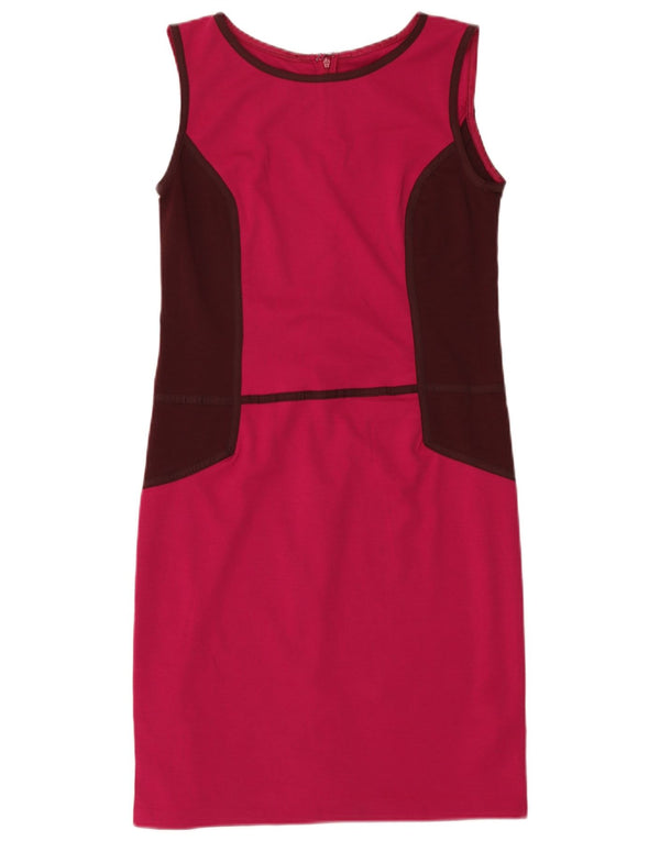 MOSSIMO Womens Stretch Sleeveless Basic Dress UK 10 Small Pink Colourblock