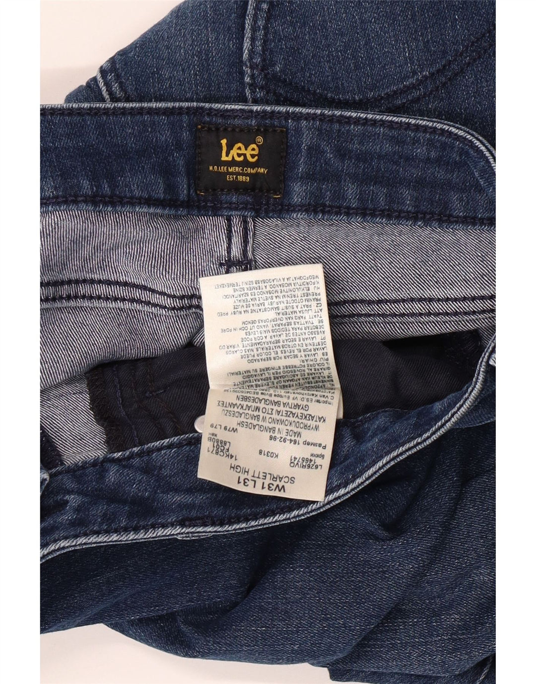 LEE Womens Scarlett High Skinny Jeans W31 L27  Blue Cotton