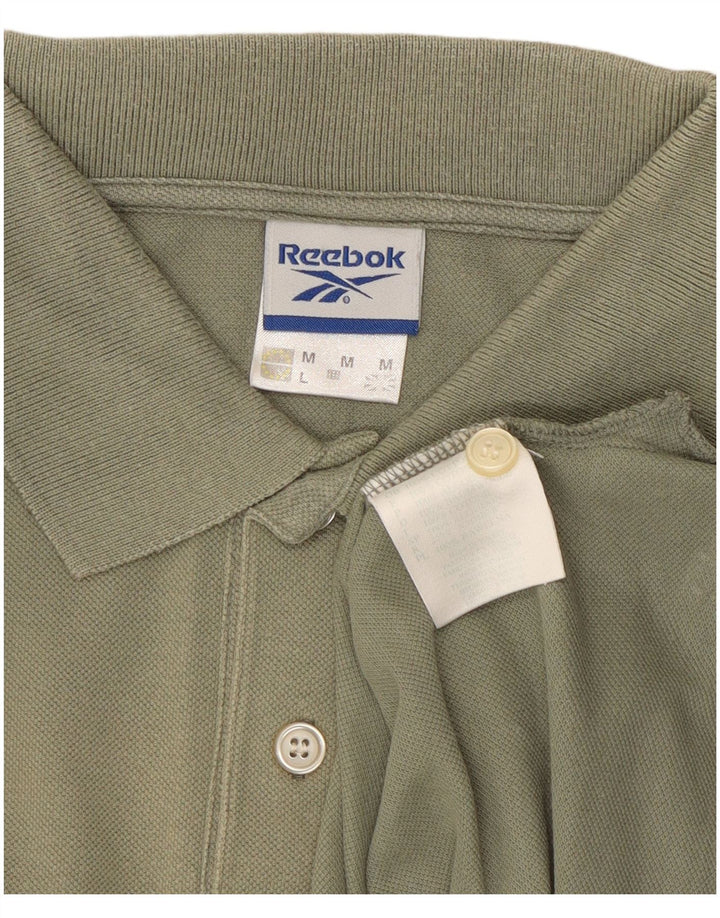 Reebok Mens Polo Shirt Medium Khaki Cotton