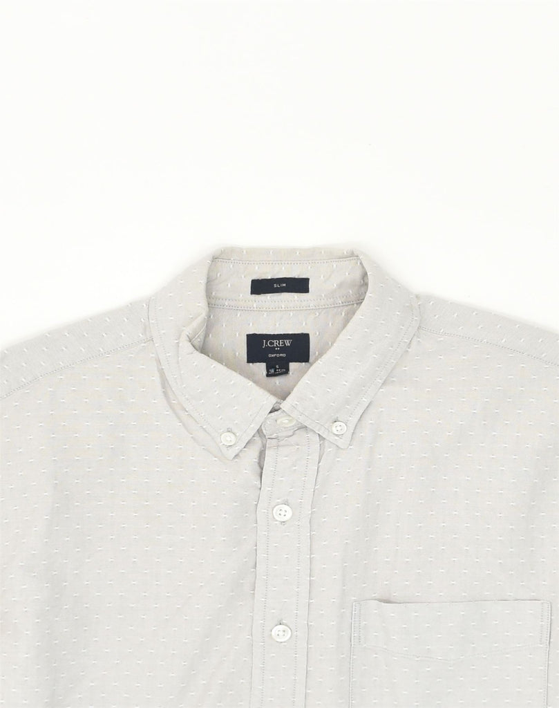 J. CREW Mens Oxford Slim Shirt Small Off White Cotton | Vintage J. Crew | Thrift | Second-Hand J. Crew | Used Clothing | Messina Hembry 