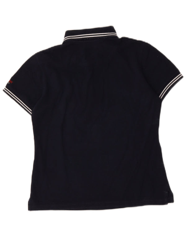 Murphy & Nye Womens Polo Shirt UK 10 Small Navy Blue Cotton