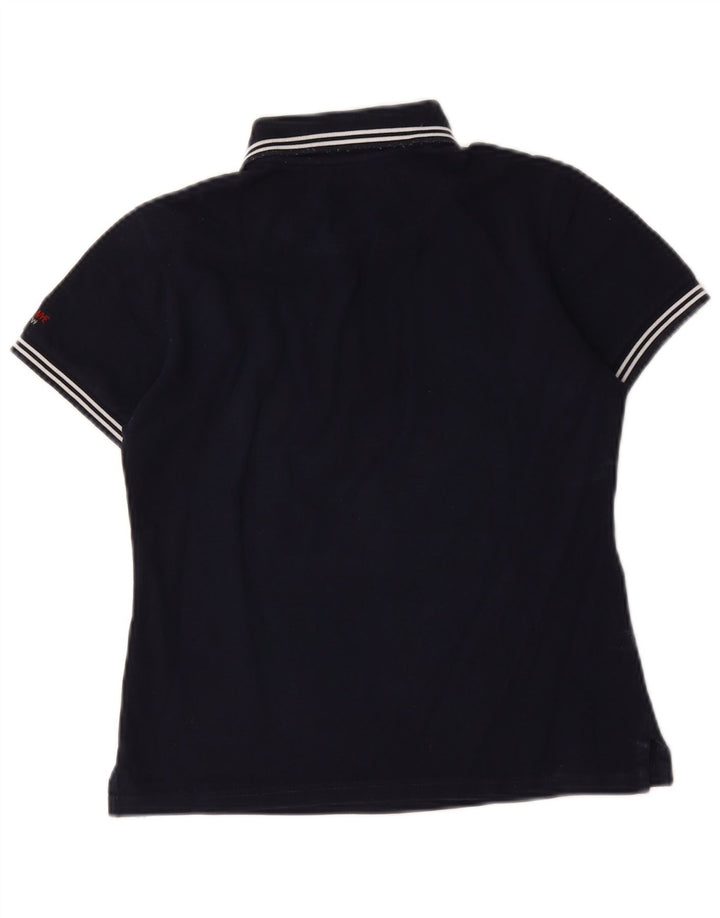 Murphy & Nye Womens Polo Shirt UK 10 Small Navy Blue Cotton