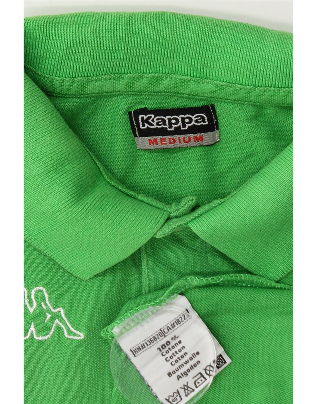 KAPPA Mens Polo Shirt Medium Green Cotton