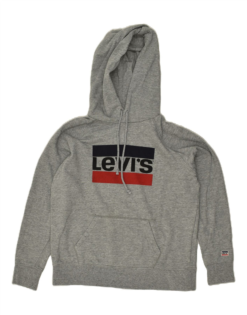 LEVI'S Mens Graphic Hoodie Jumper Medium Grey Cotton | Vintage Levi's | Thrift | Second-Hand Levi's | Used Clothing | Messina Hembry 