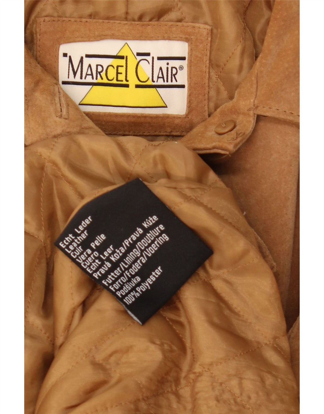 Marcel Clair Womens Suede Jacket UK 14 Large Brown Leather